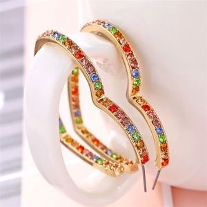 💕 ❤️Heart Multicolor Rhinestone Earrings